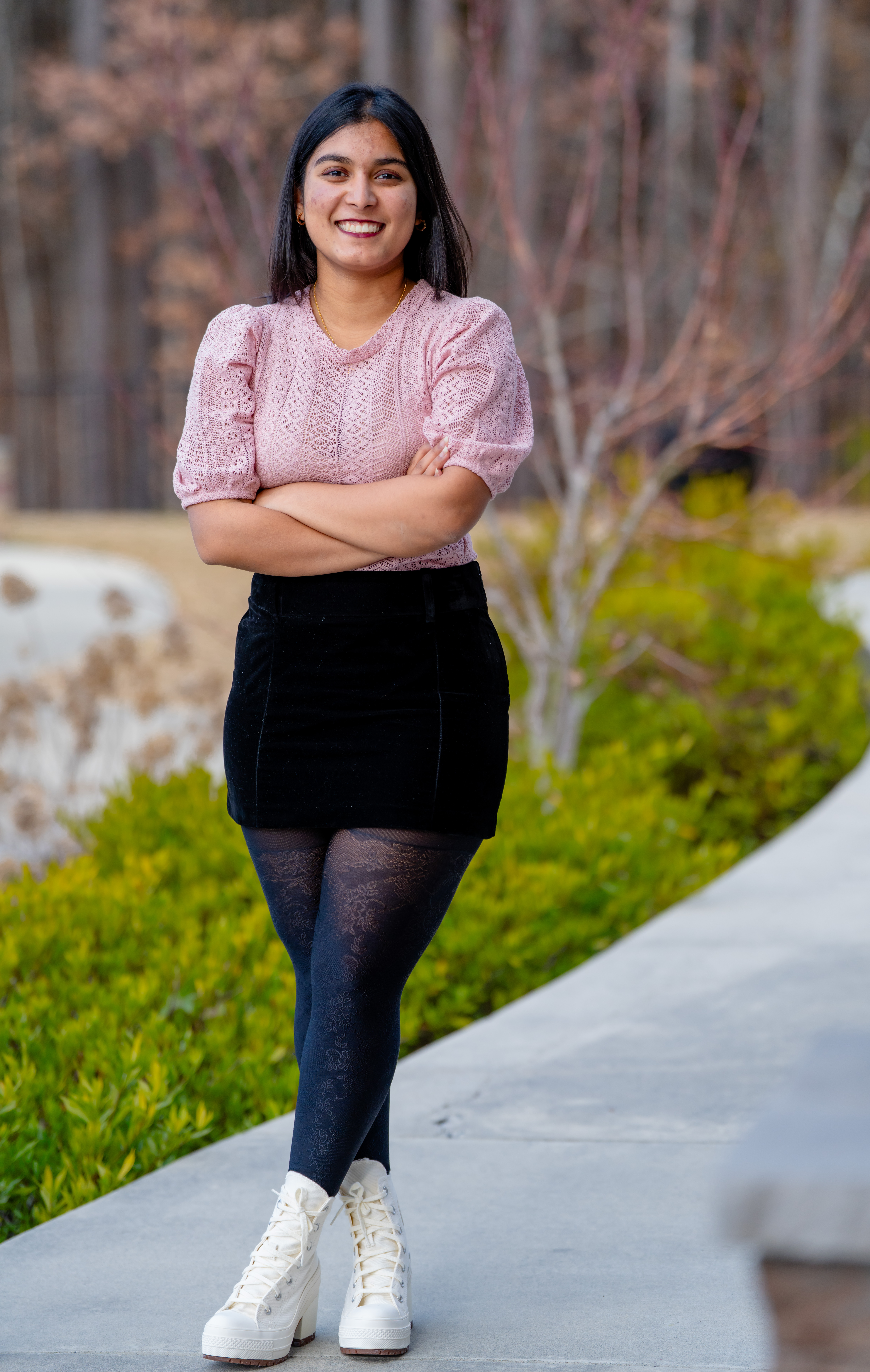 Sanjana Gupta  poses for a photo outside
